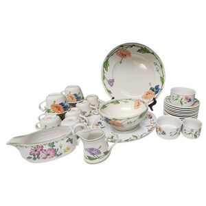 VILLEROY & BOCH Amapola Dinnerware Servingware Teacups Saucers Platter 28 PCS